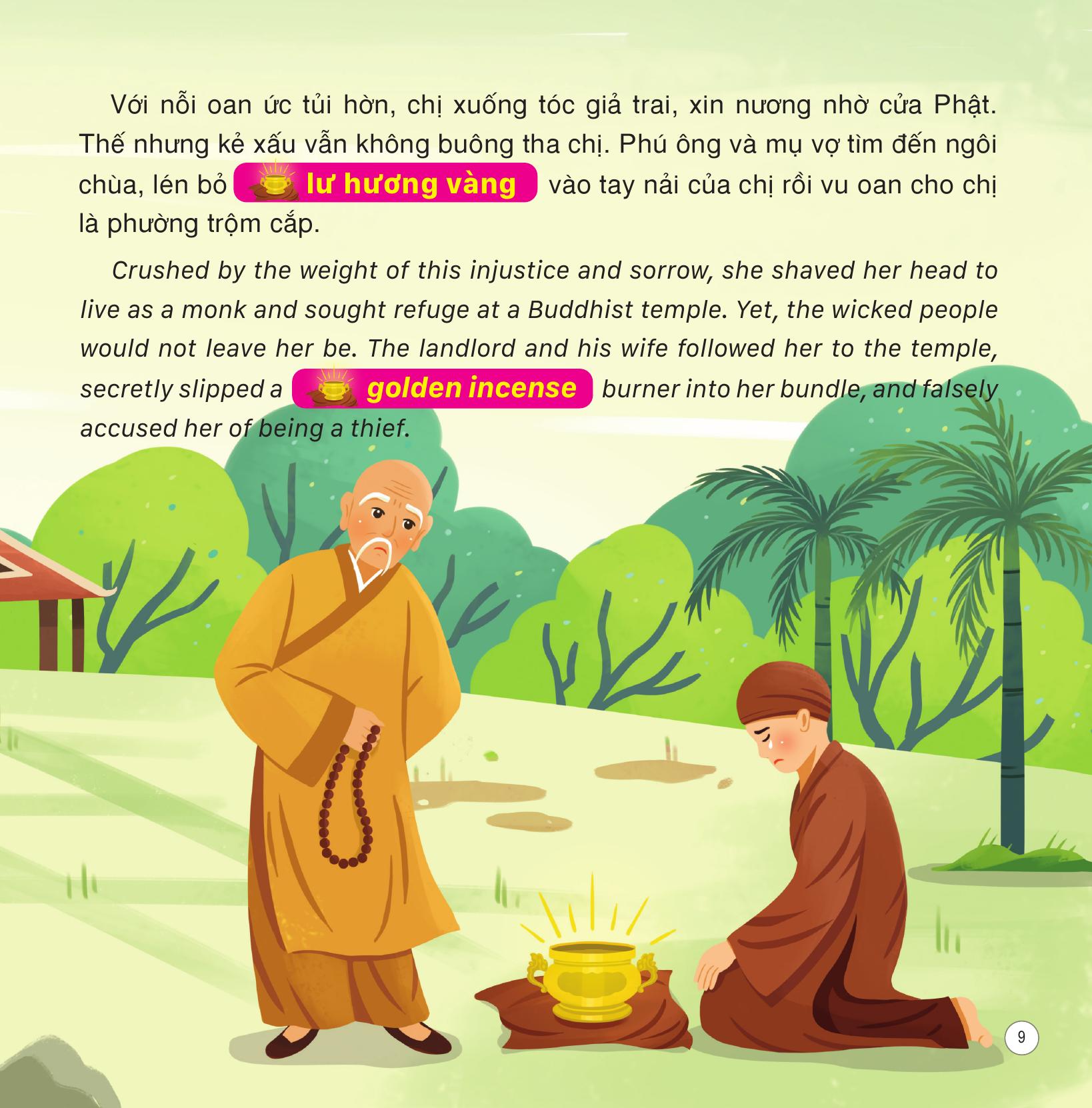 Truyện Cổ Tích Việt Nam - Sự Tích Bông Sen - Song Ngữ Việt-Anh - Ảnh 11