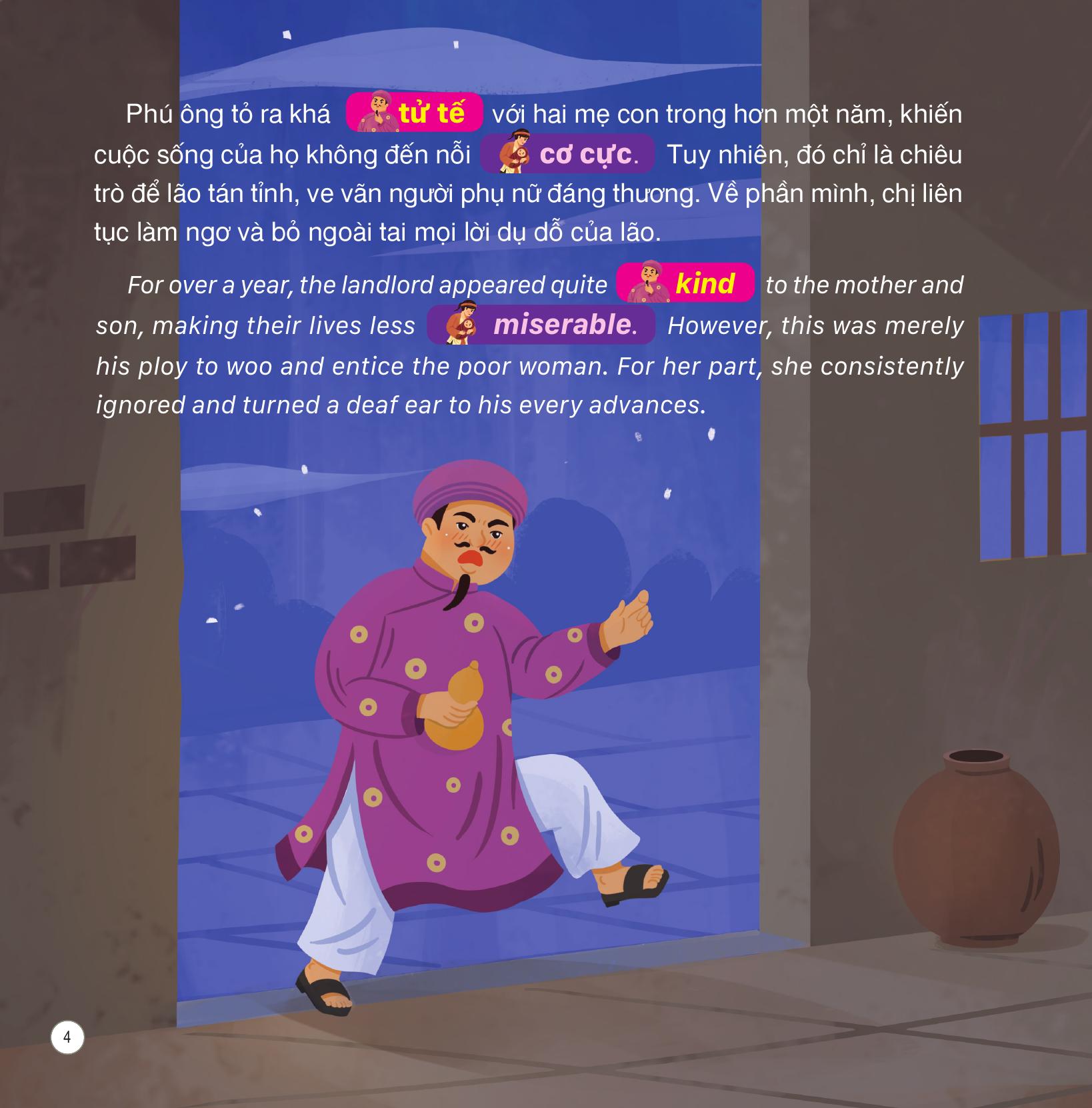 Truyện Cổ Tích Việt Nam - Sự Tích Bông Sen - Song Ngữ Việt-Anh - Ảnh 6