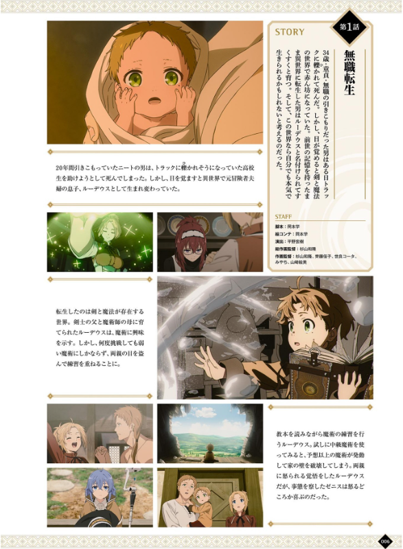 アニメ 無職転生 ~異世界行ったら本気だす~ 完全設定資料集 - anime mushoku tensei complete art works illustration book - Ảnh 8